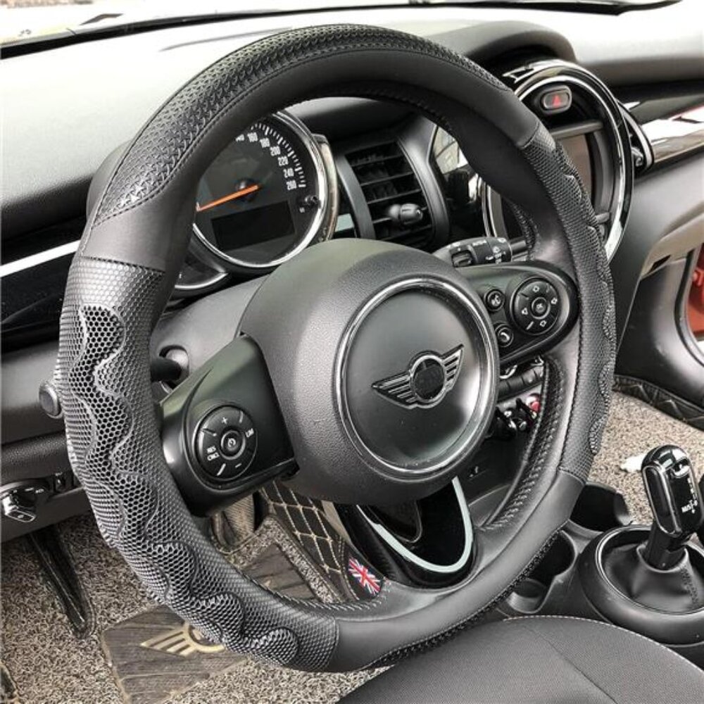 Steering Wheel Cover Great Grip with 3D Honeycomb Anti-Slip Design, Universal